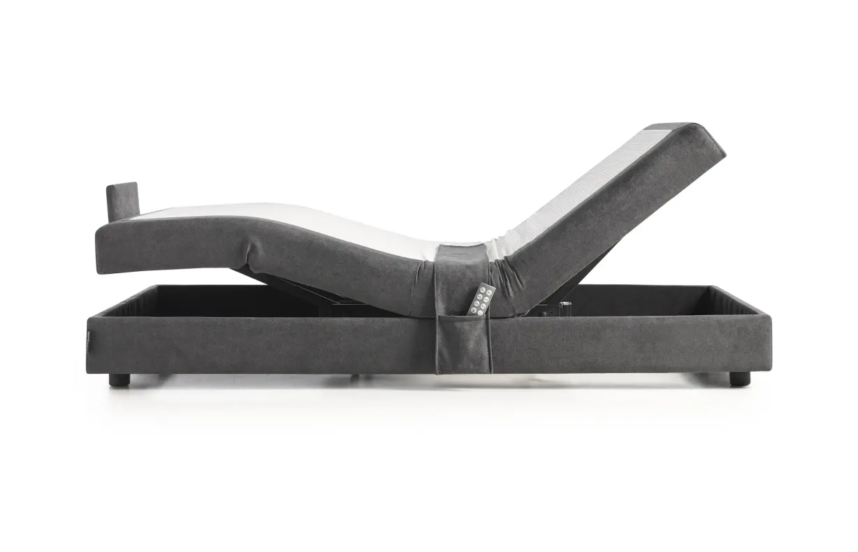 Cama articulada Royal tapizada en gris con mando inalámbrico
